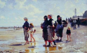 John Singer Sargent : Oyster Gatherers of Cancale